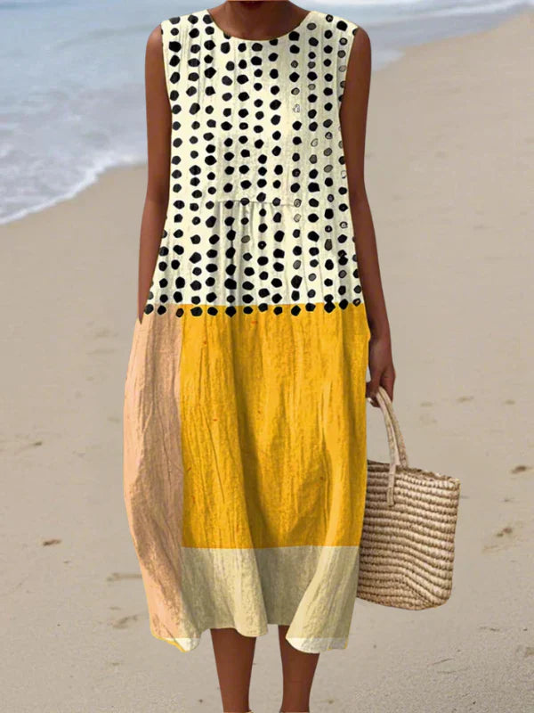 Daniela™ | Abito Midi Colorblock