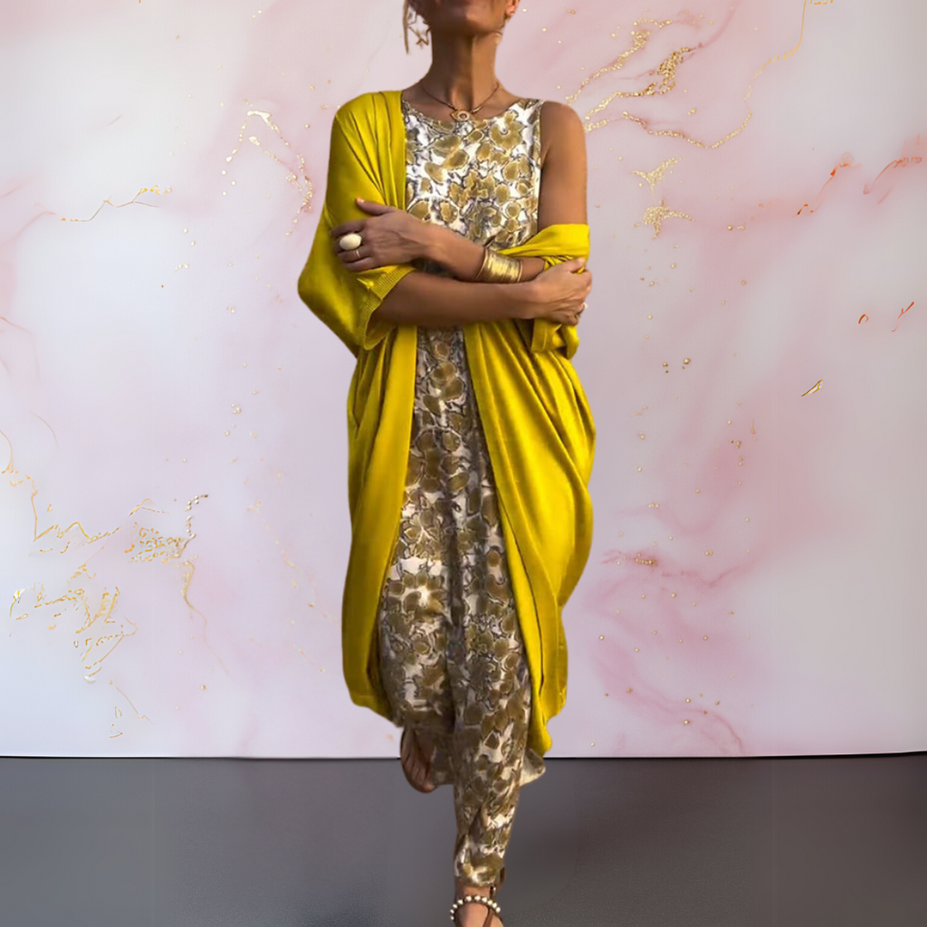 Sabine™ | Elegante set abito con cardigan