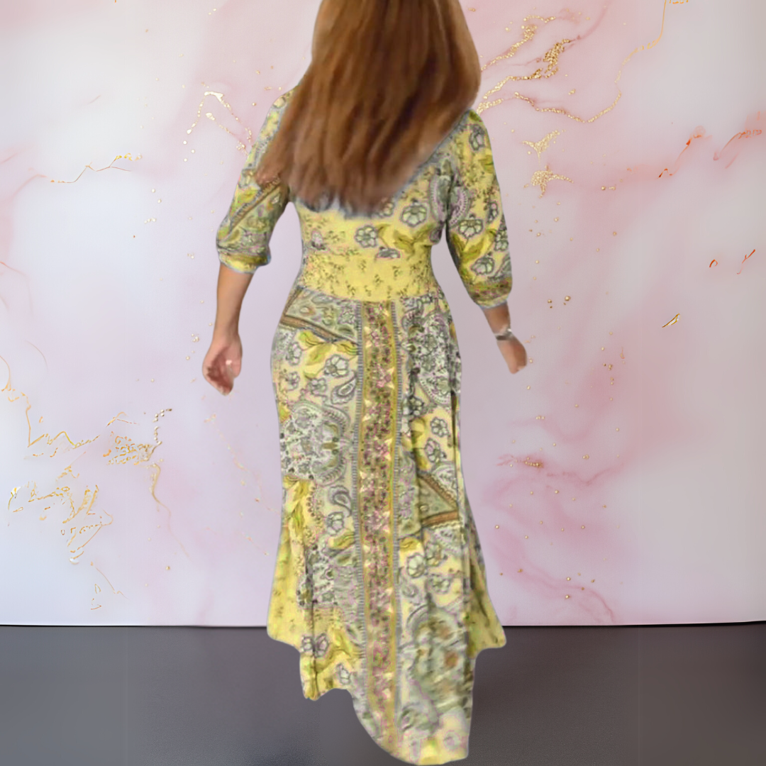 Bella™ | Elegante maxi-abito boho con cintura