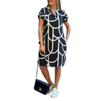 Alessandra™ | Abito elegante con stampa grafica