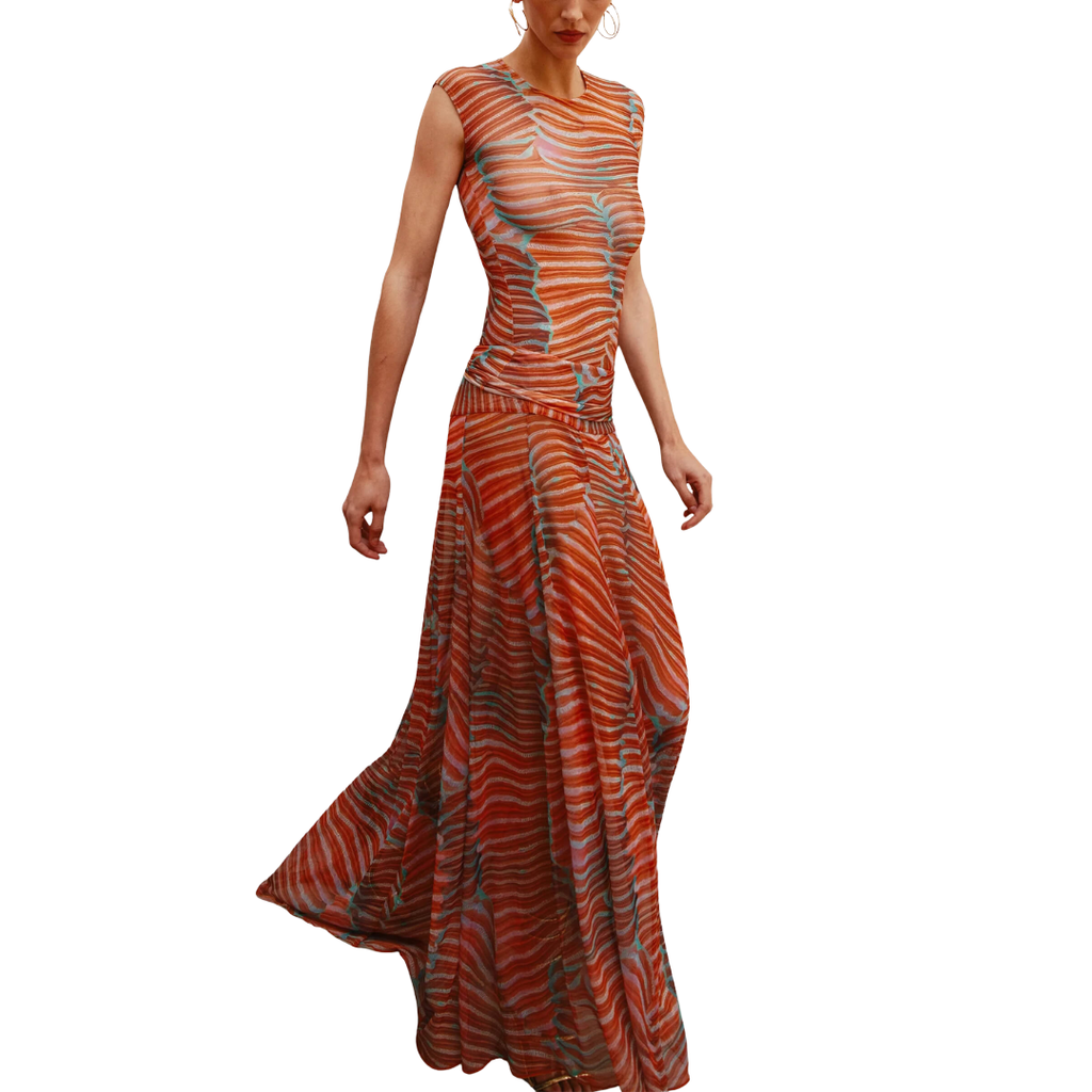 Giannina™ | Abito lungo stampato elegante