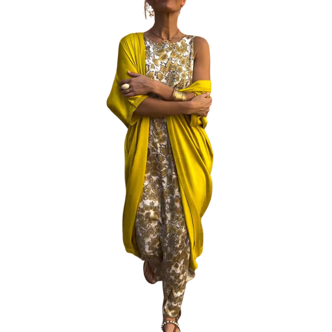 Sabine™ | Elegante set abito con cardigan