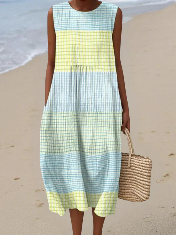 Daniela™ | Abito Midi Colorblock