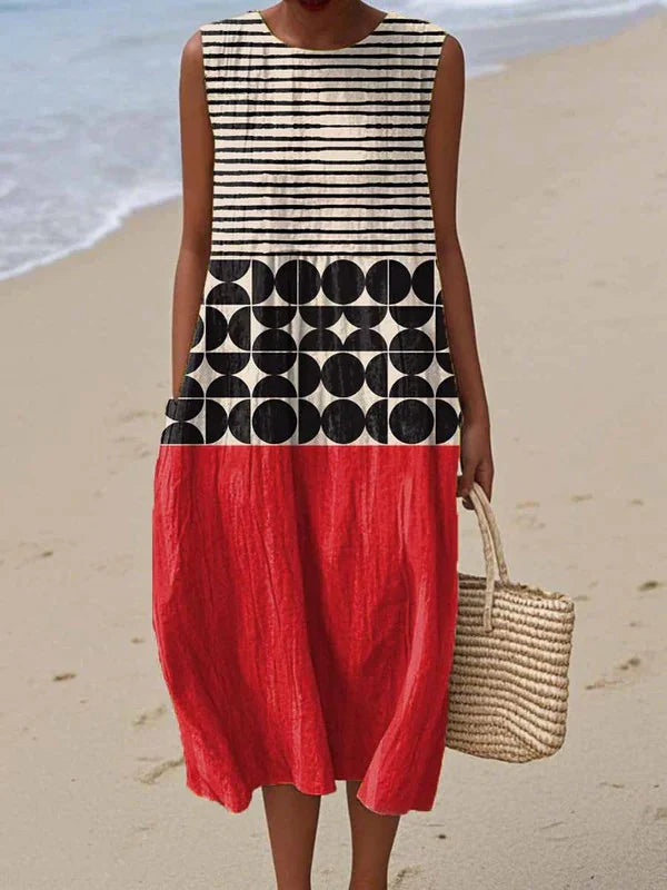 Daniela™ | Abito Midi Colorblock